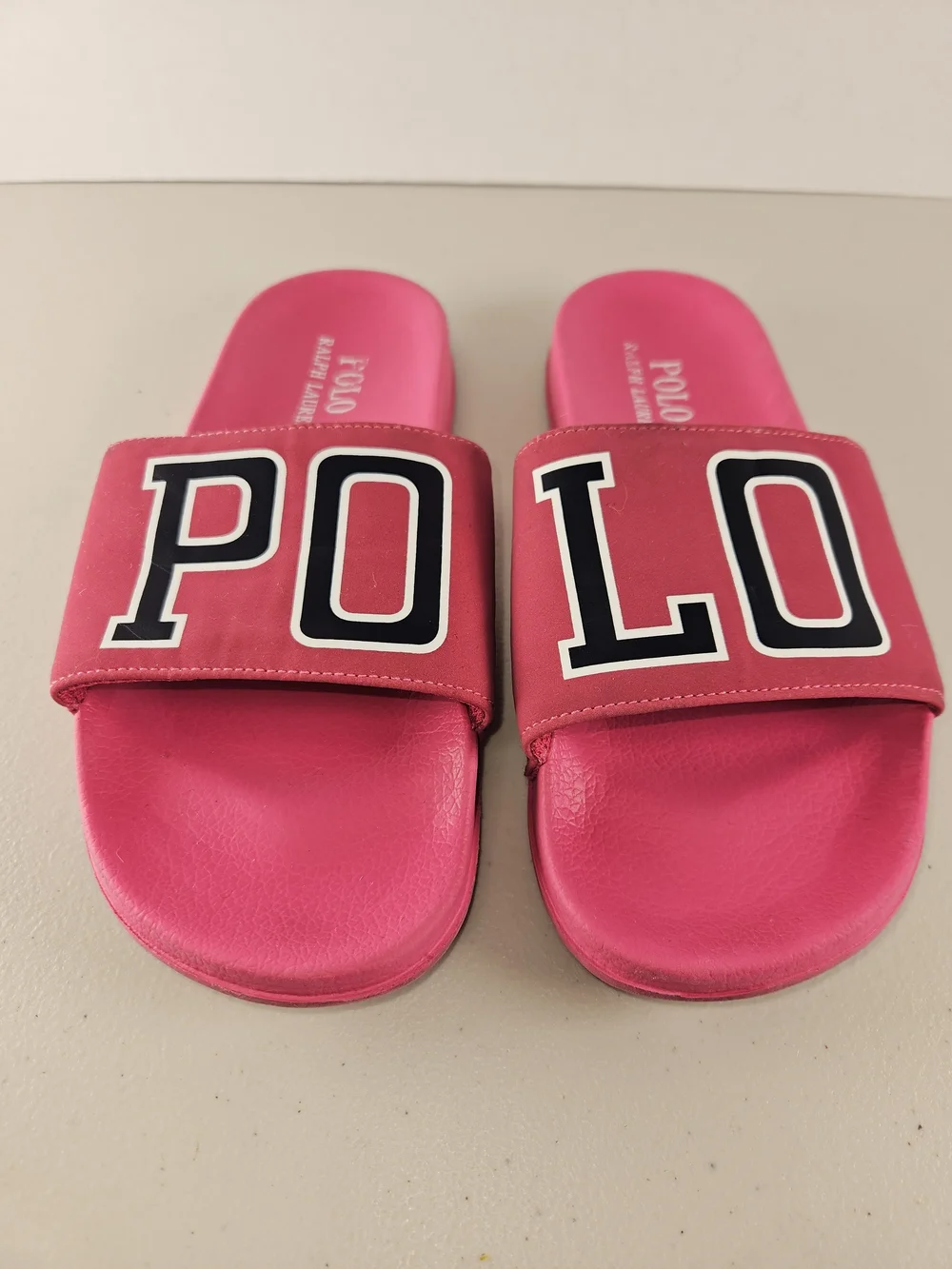 Youth Polo Ralph Lauren Slides Size 4 Hot Pink See Pictures Pre-loved